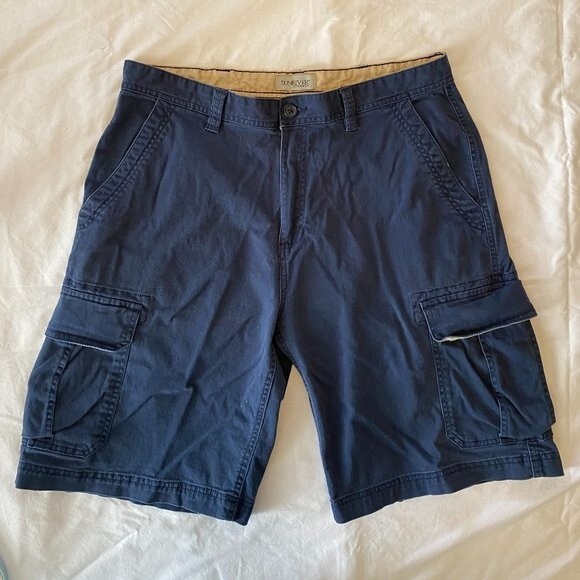 Sun River Clothing Navy Blue Cargo Shorts Mens Size 36 - Picture 1 of 8